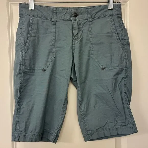 PRANA Larissa Knicker Bermuda Shorts Blue Women’s Size 0 - Picture 2 of 6